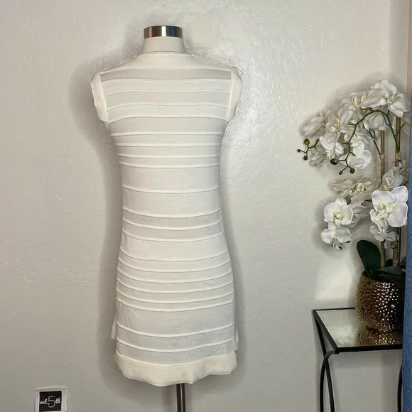 Hakaan Intermix Womens Ivory Wool Bodycon Dress 8 - Picture 3 of 7